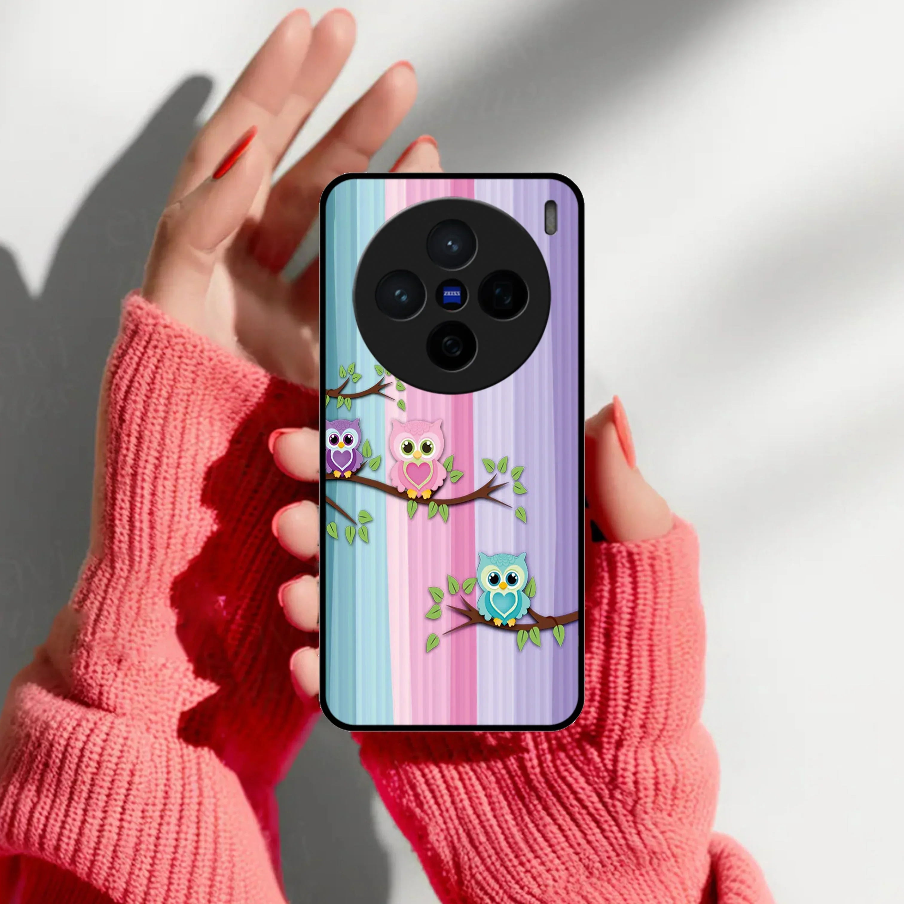 Owl Glossy Metal Case Cover For Vivo - ShopOnCliQ