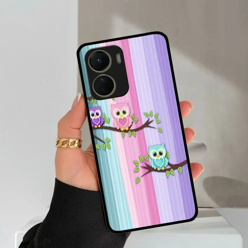 Owl Glossy Metal Case Cover For Vivo - ShopOnCliQ