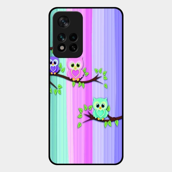 Owl Glossy Metal Case Cover For Xiaomi 11I 5G