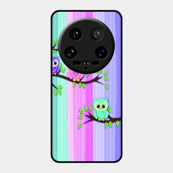 Owl Glossy Metal Case Cover For Xiaomi 14 Ultra