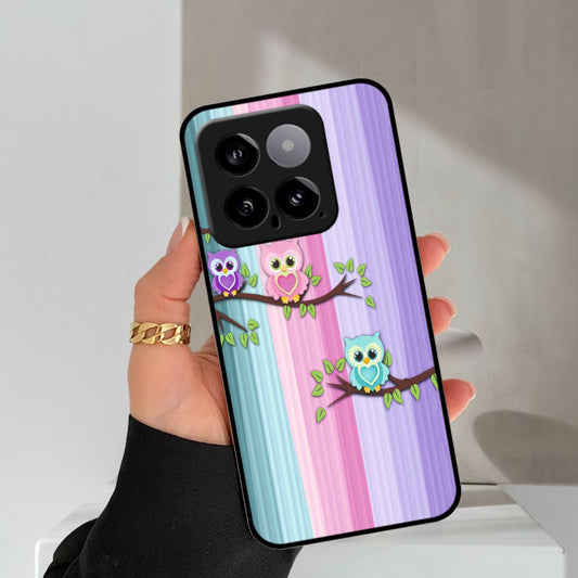 Owl Glossy Metal Case Cover For Redmi