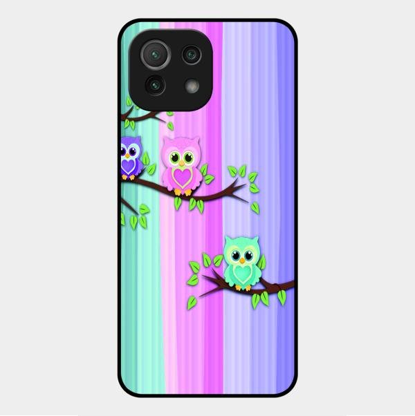 Owl Glossy Metal Case Cover For Xiaomi Mi 11 Lite