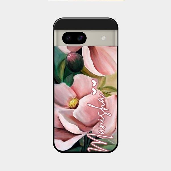 Paint Floral Poster Glass Case Cover For Google Pixel 8A 5G