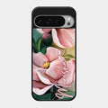 Paint Floral Poster Glass Case Cover For Google Pixel 9 Pro Xl