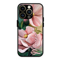 Paint Floral Poster Glass Case Cover For iPhone 14 Pro Max