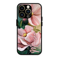 Paint Floral Poster Glass Case Cover For iPhone 14 Pro