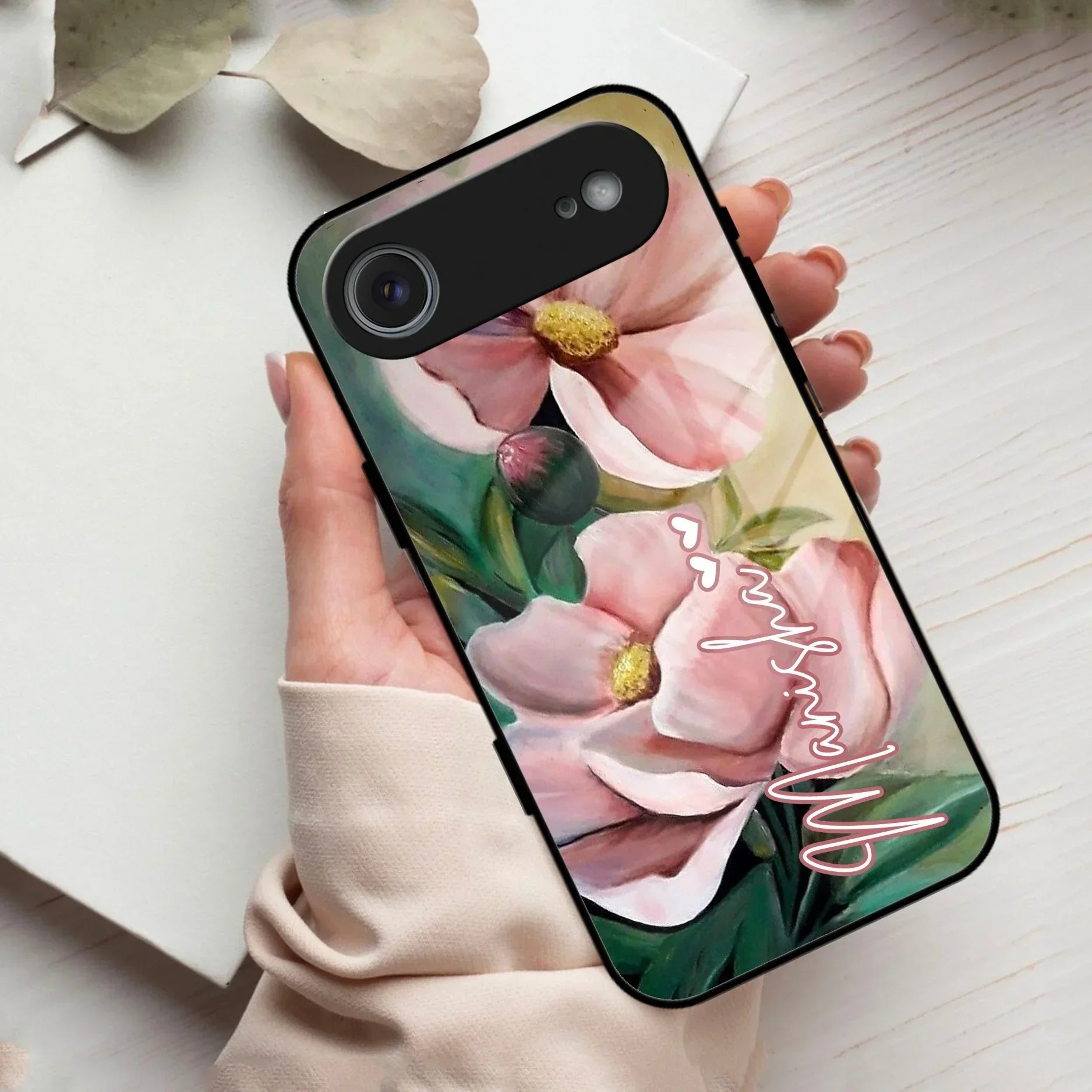 Paint Floral Poster Glass Case Cover For iPhone - ShopOnCliQ