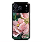 Paint Floral Poster Glass Case Cover For iPhone 17 Pro Max