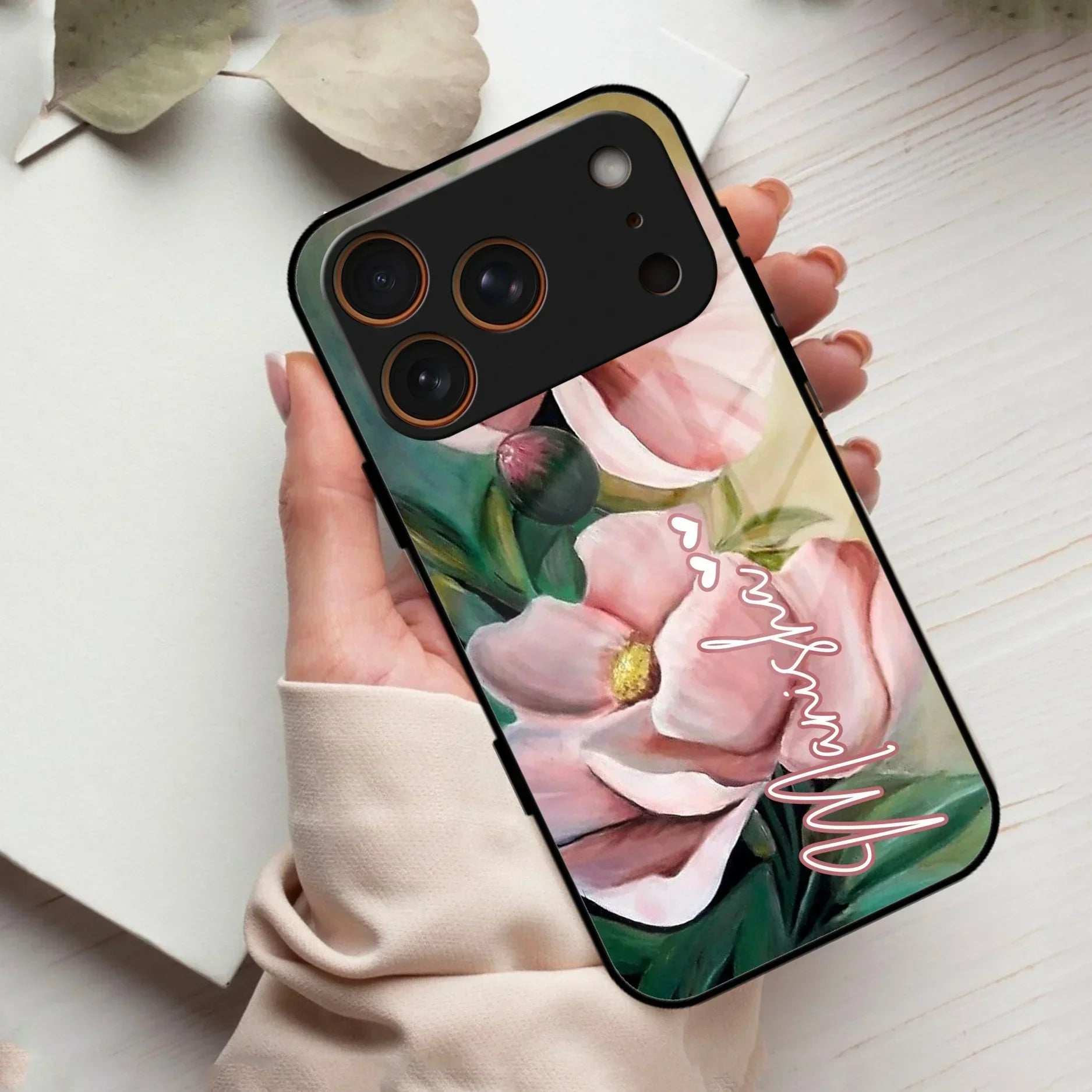 Paint Floral Poster Glass Case Cover For iPhone - ShopOnCliQ