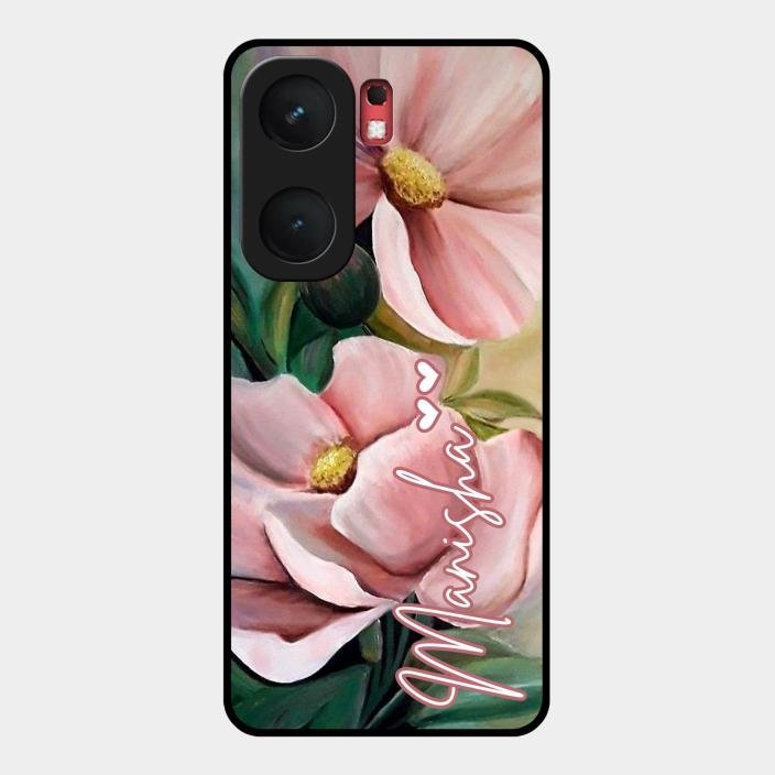 Paint Floral Poster Glass Case Cover For Iqoo Neo 9 Pro 5G