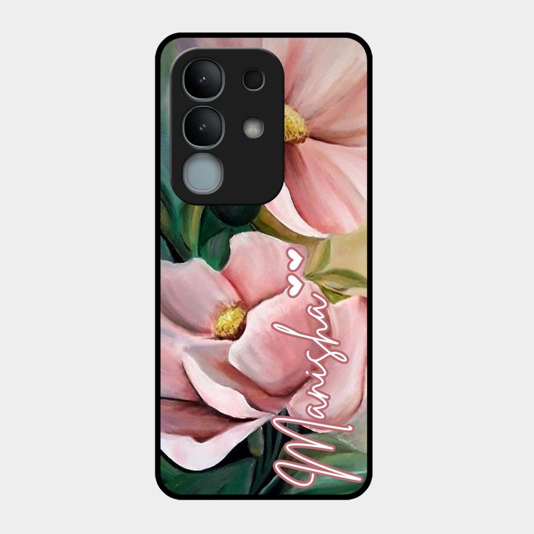Paint Floral Poster Glass Case Cover For iQOO Z10x 5G