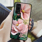 Paint Floral Poster Glass Case Cover For Vivo - ShopOnCliQ