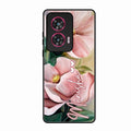 Paint Floral Poster Glass Case Cover For Motorola Edge 50 Fusion 5G
