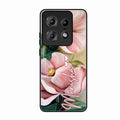 Paint Floral Poster Glass Case Cover For Motorola Edge 50 Pro