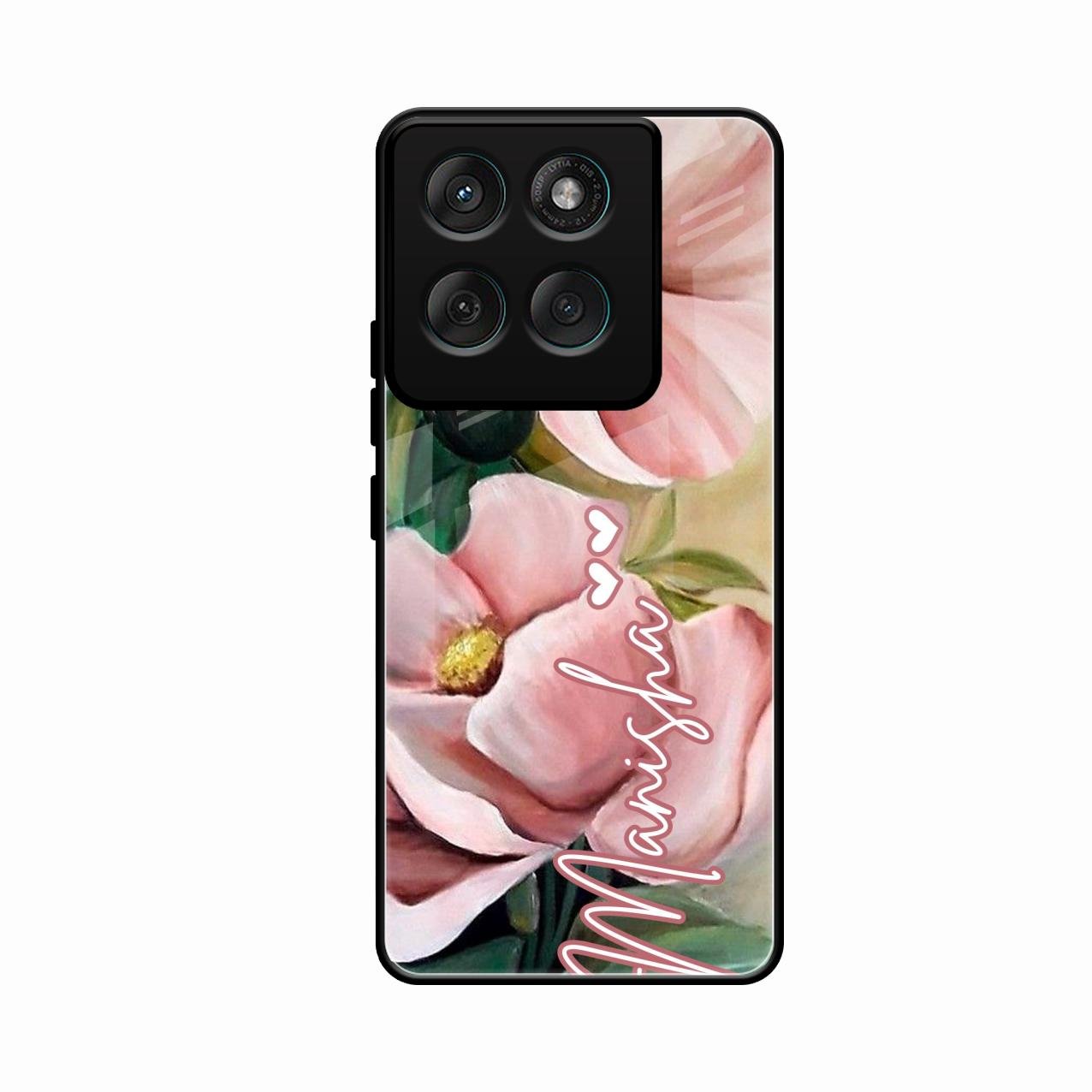 Paint Floral Poster Glass Case Cover For Motorola Edge 60 5G
