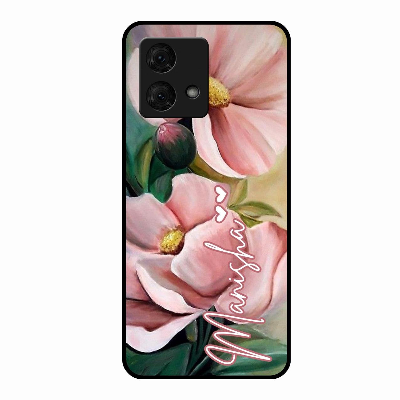 Paint Floral Poster Glass Case Cover For Motorola g84 5G