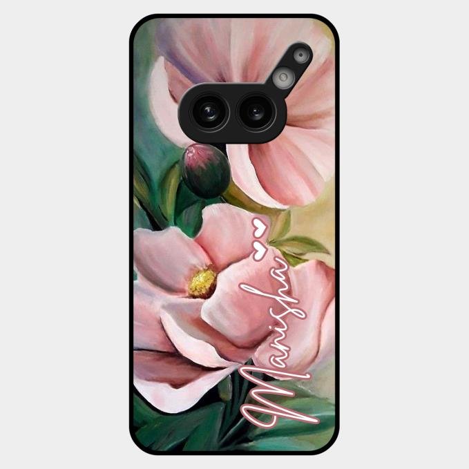 Paint Floral Poster Glass Case Cover For Nothing Phone 2A Plus