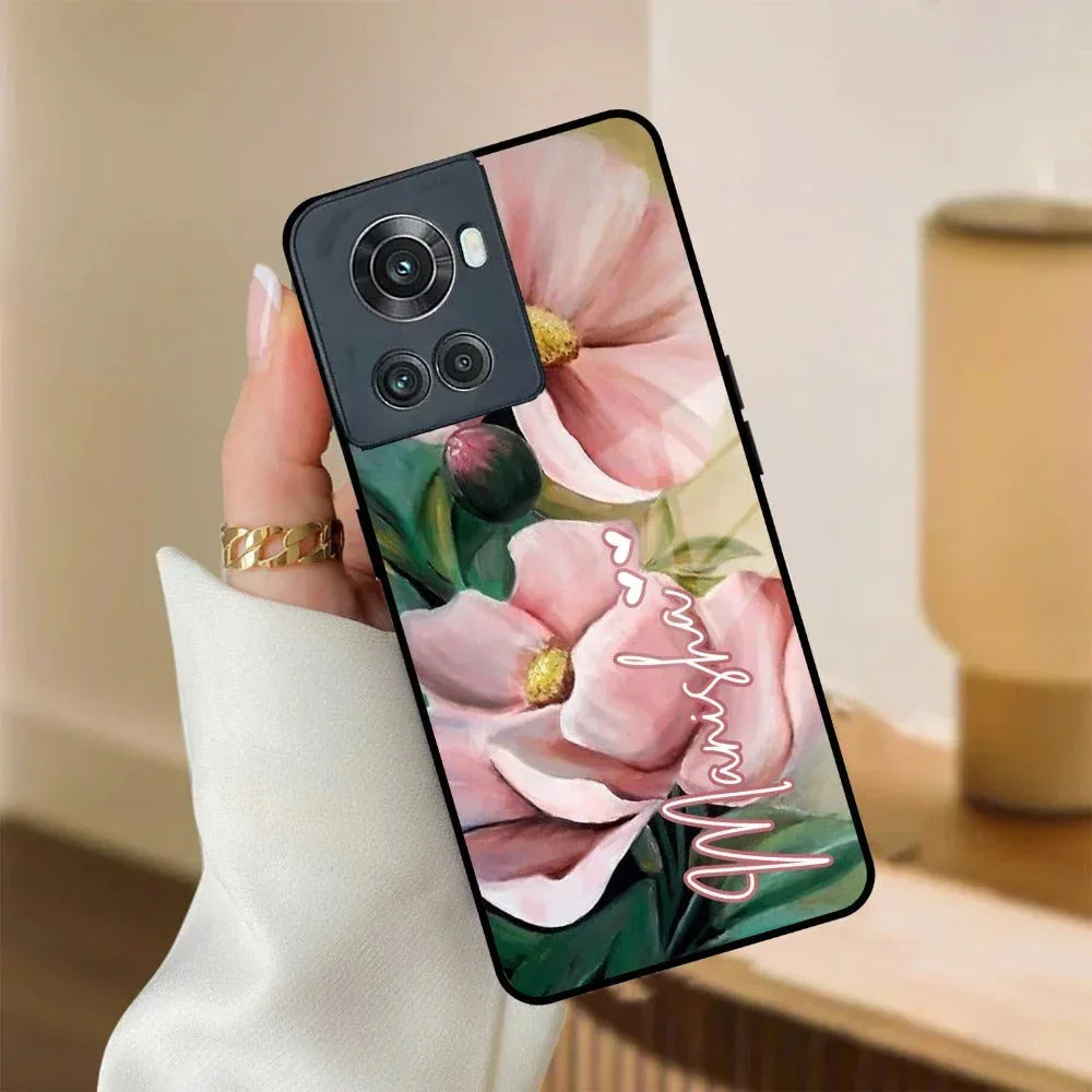 Paint Floral Poster Glass Case Cover For OnePlus - ShopOnCliQ