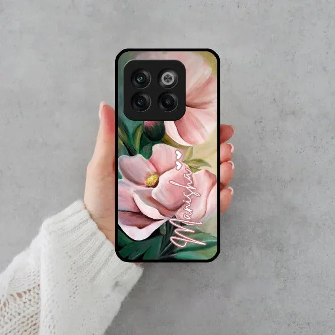 Paint Floral Poster Glass Case Cover For OnePlus - ShopOnCliQ