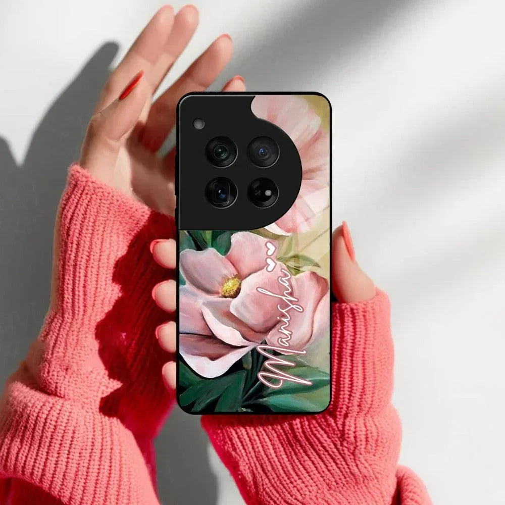 Paint Floral Poster Glass Case Cover For OnePlus - ShopOnCliQ