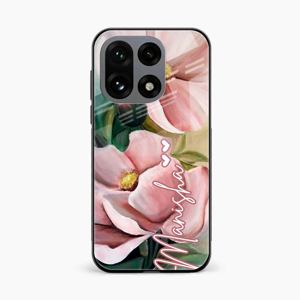 Paint Floral Poster Glass Case Cover For OnePlus 15 5G