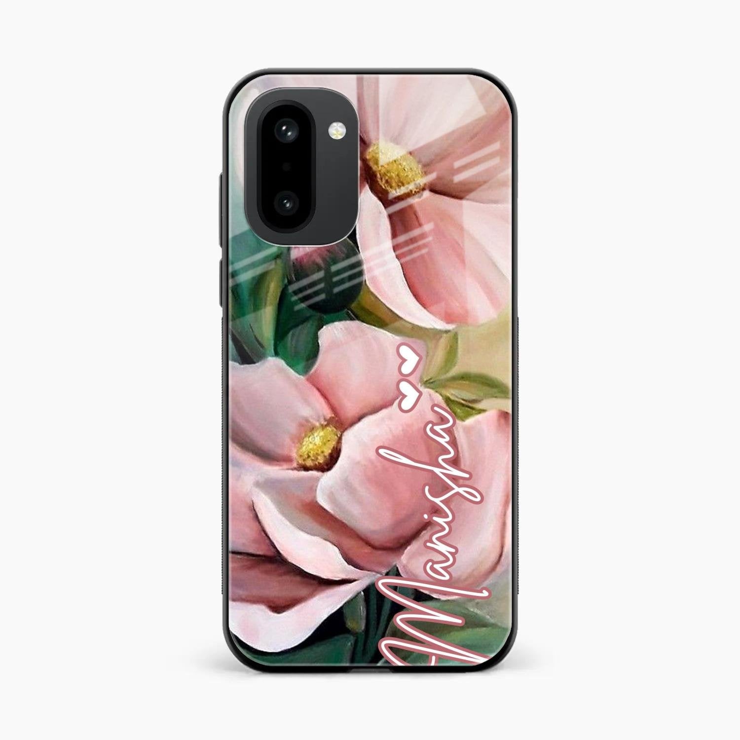Paint Floral Poster Glass Case Cover For OnePlus 15R 5G