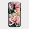 Paint Floral Poster Glass Case Cover For Oneplus 7 Pro