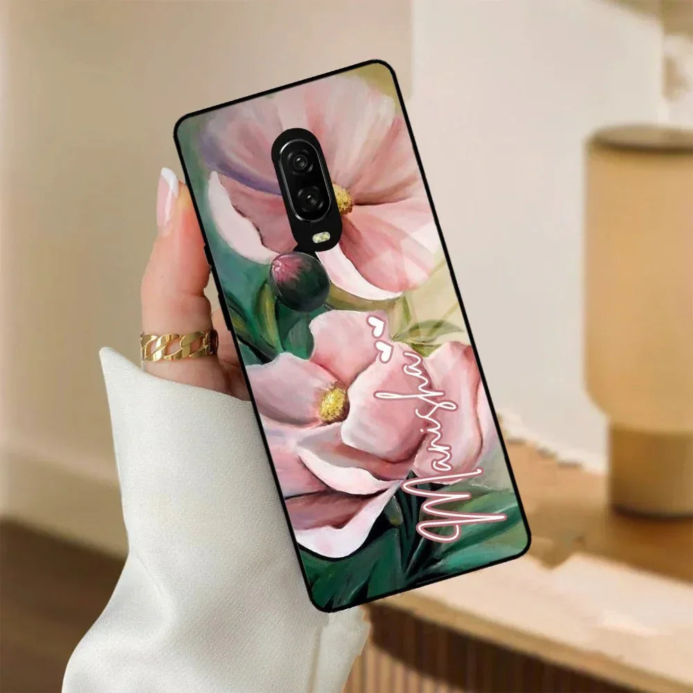 Paint Floral Poster Glass Case Cover For OnePlus - ShopOnCliQ