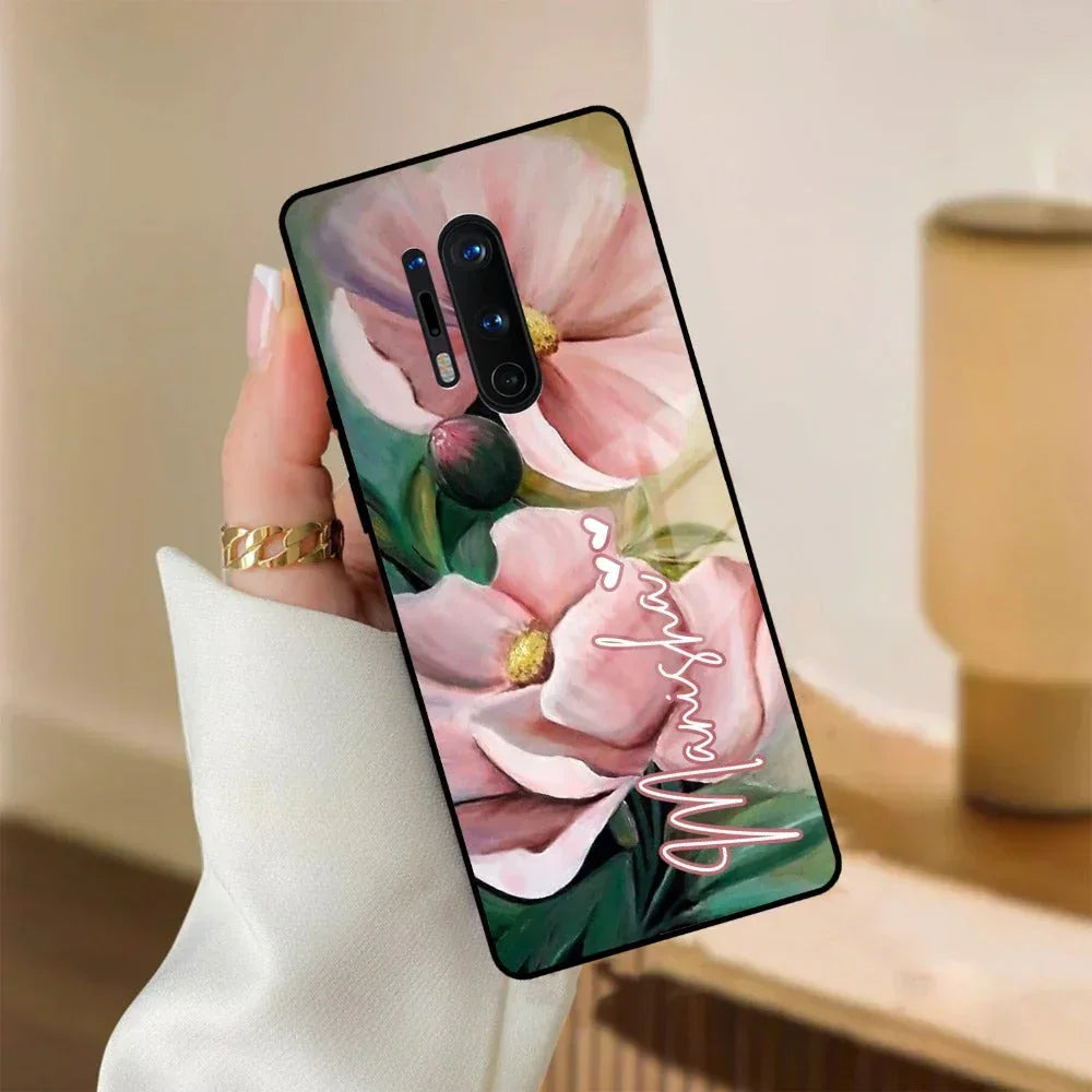 Paint Floral Poster Glass Case Cover For OnePlus - ShopOnCliQ