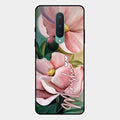 Paint Floral Poster Glass Case Cover For Oneplus 8