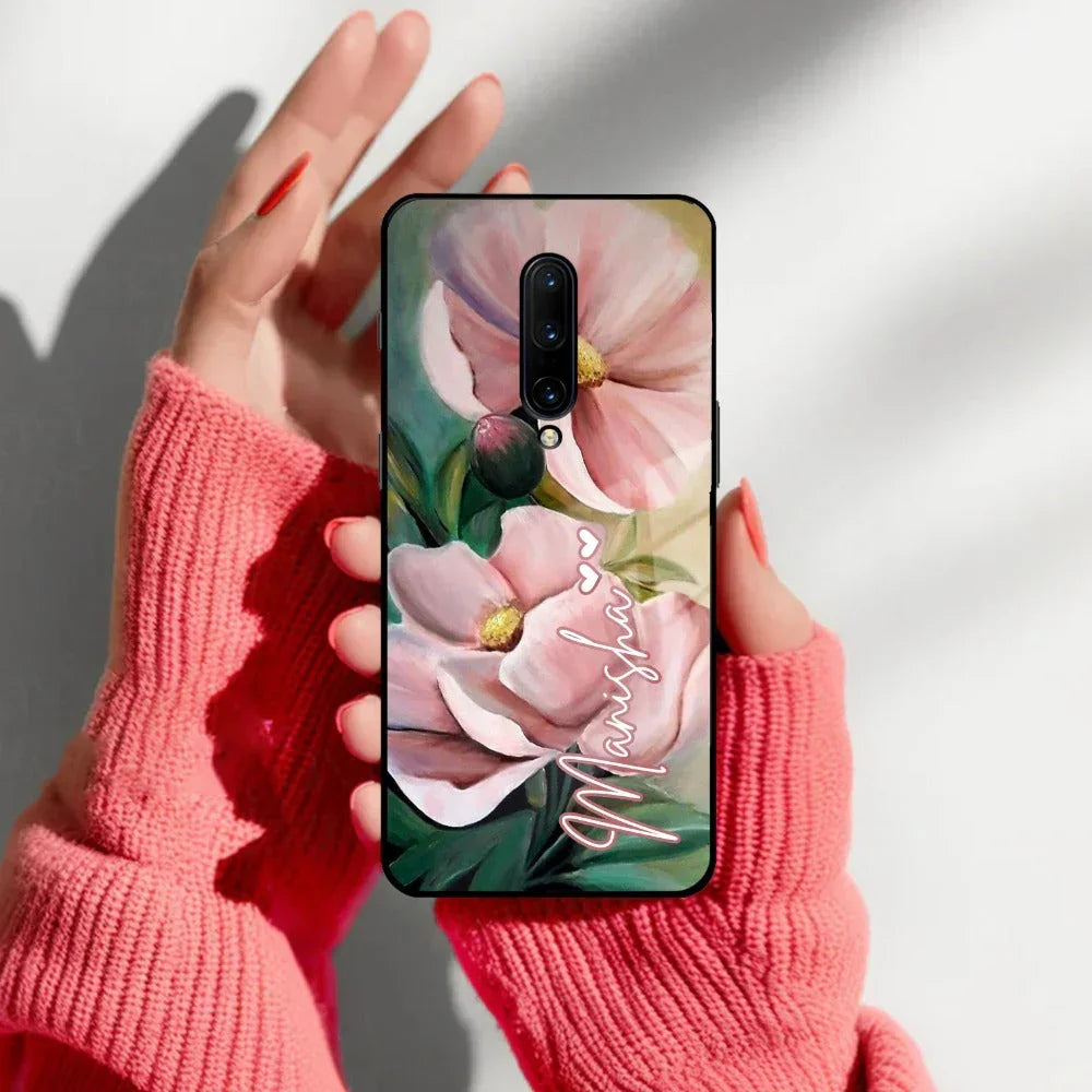 Paint Floral Poster Glass Case Cover For OnePlus - ShopOnCliQ