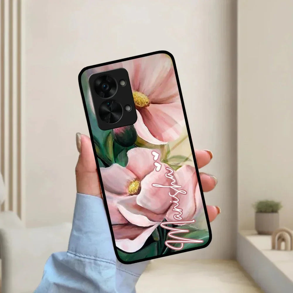 Paint Floral Poster Glass Case Cover For OnePlus - ShopOnCliQ