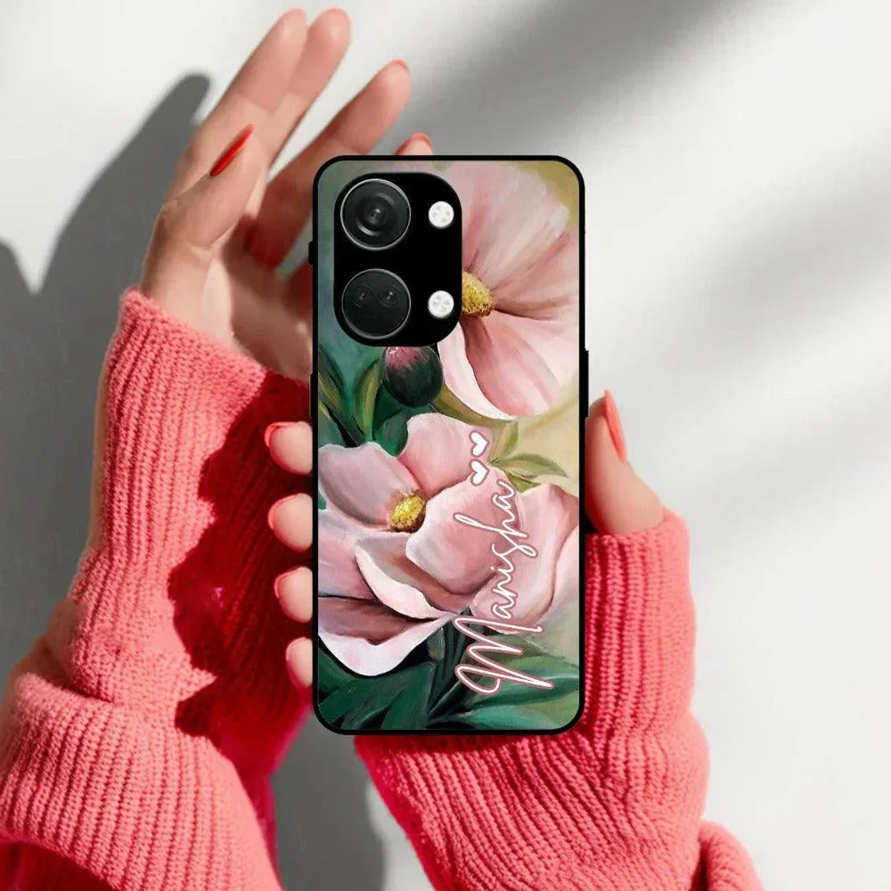 Paint Floral Poster Glass Case Cover For OnePlus - ShopOnCliQ