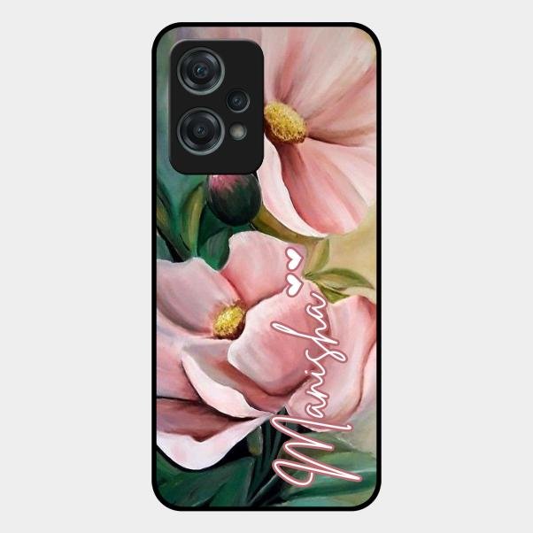 Paint Floral Poster Glass Case Cover For Oneplus Nord Ce 2 Lite 5G