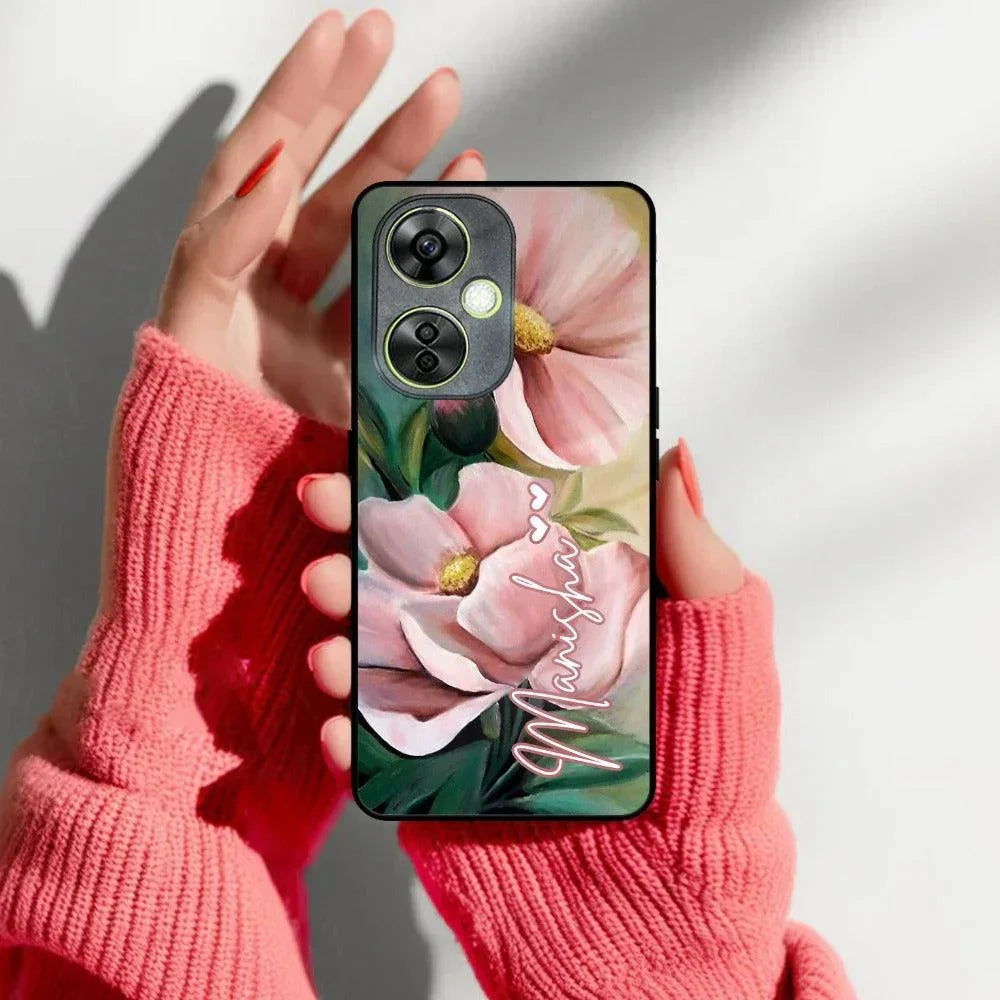 Paint Floral Poster Glass Case Cover For OnePlus - ShopOnCliQ