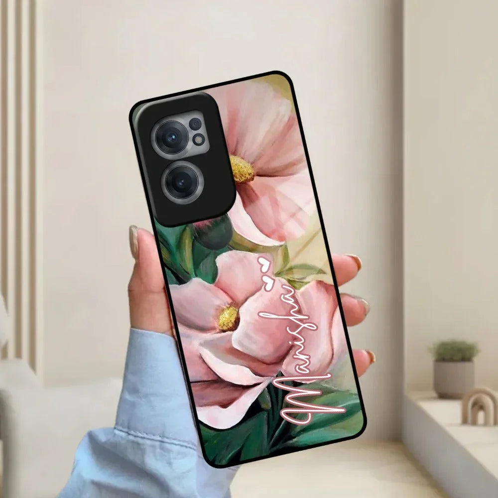Paint Floral Poster Glass Case Cover For OnePlus - ShopOnCliQ