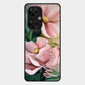 Paint Floral Poster Glass Case Cover For Oneplus Nord Ce5 5G