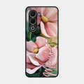 Paint Floral Poster Glass Case Cover For Oppo A5 5G