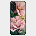 Paint Floral Poster Glass Case Cover For Oppo A78 5G