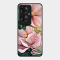 Paint Floral Poster Glass Case Cover For Oppo F25 Pro 5G