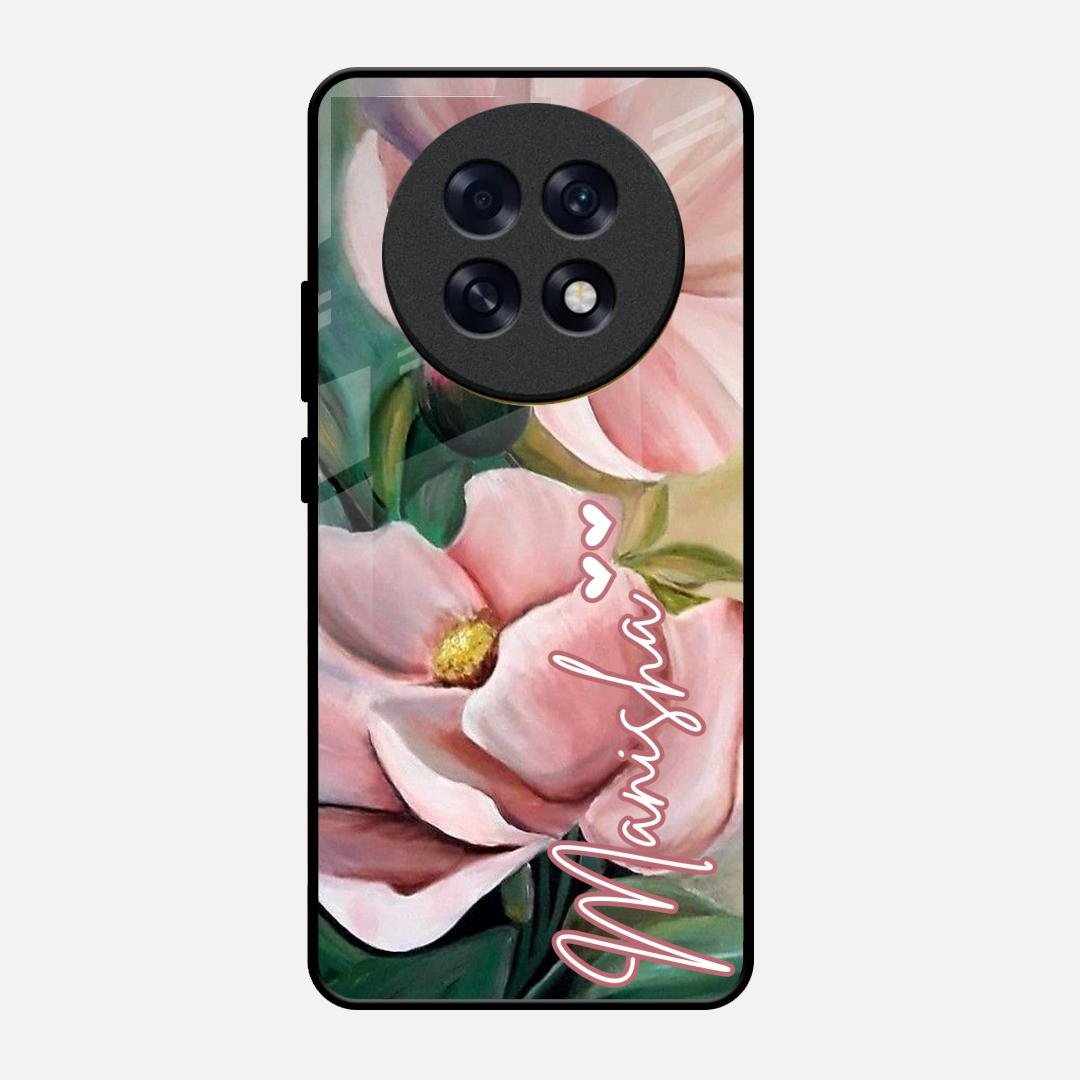 Paint Floral Poster Glass Case Cover For Oppo F31 Pro Plus 5G