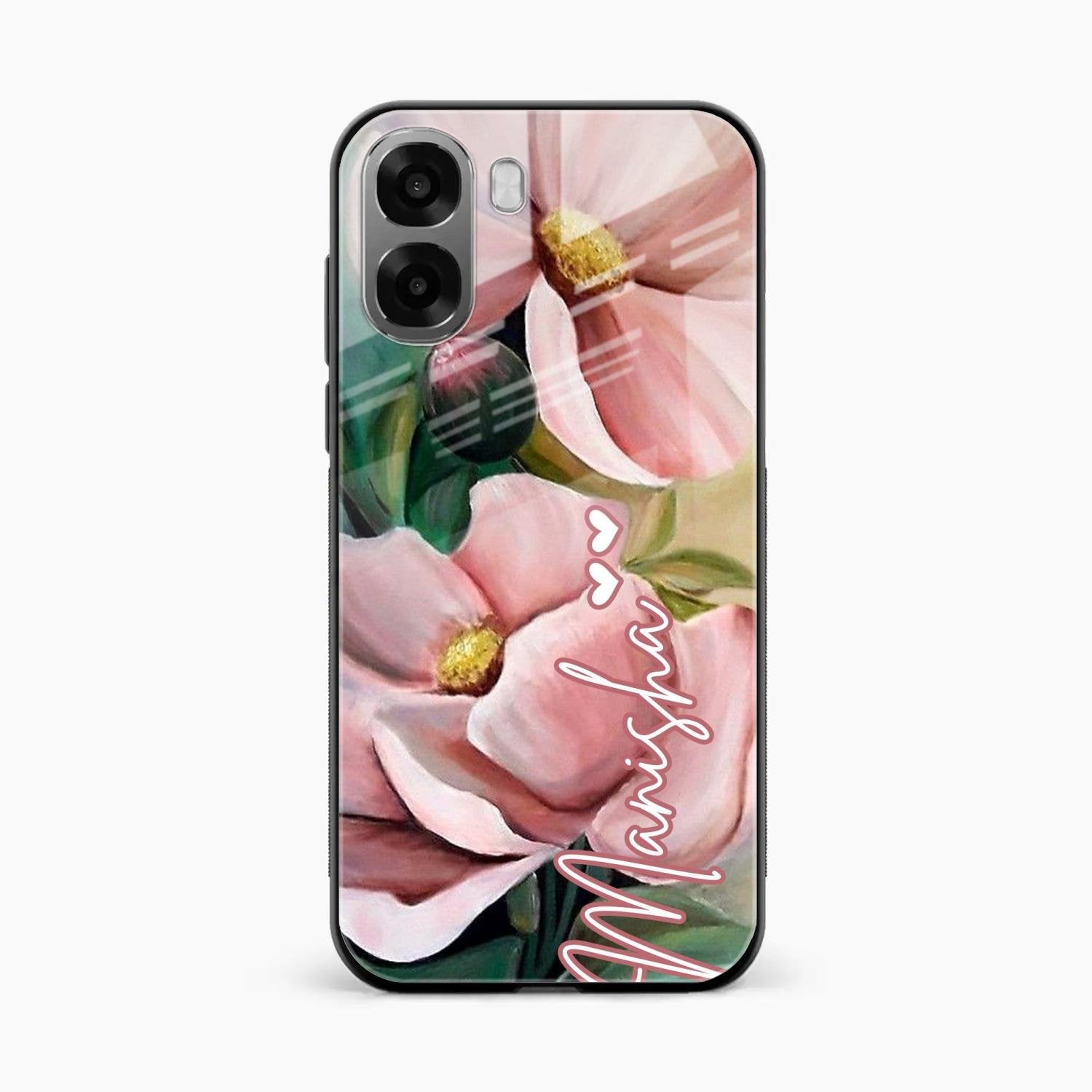 Paint Floral Poster Glass Case Cover For Oppo K14x 5G