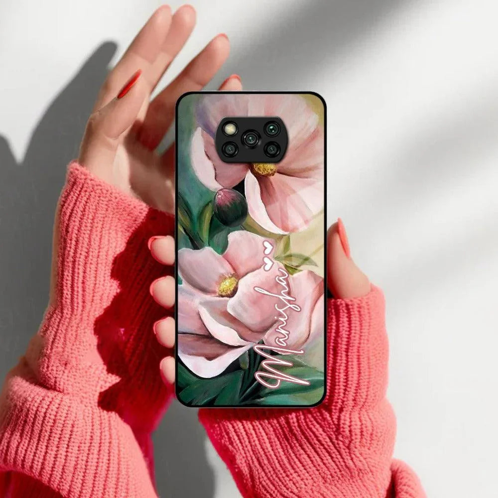 Paint Floral Poster Glass Case Cover For Poco - ShopOnCliQ
