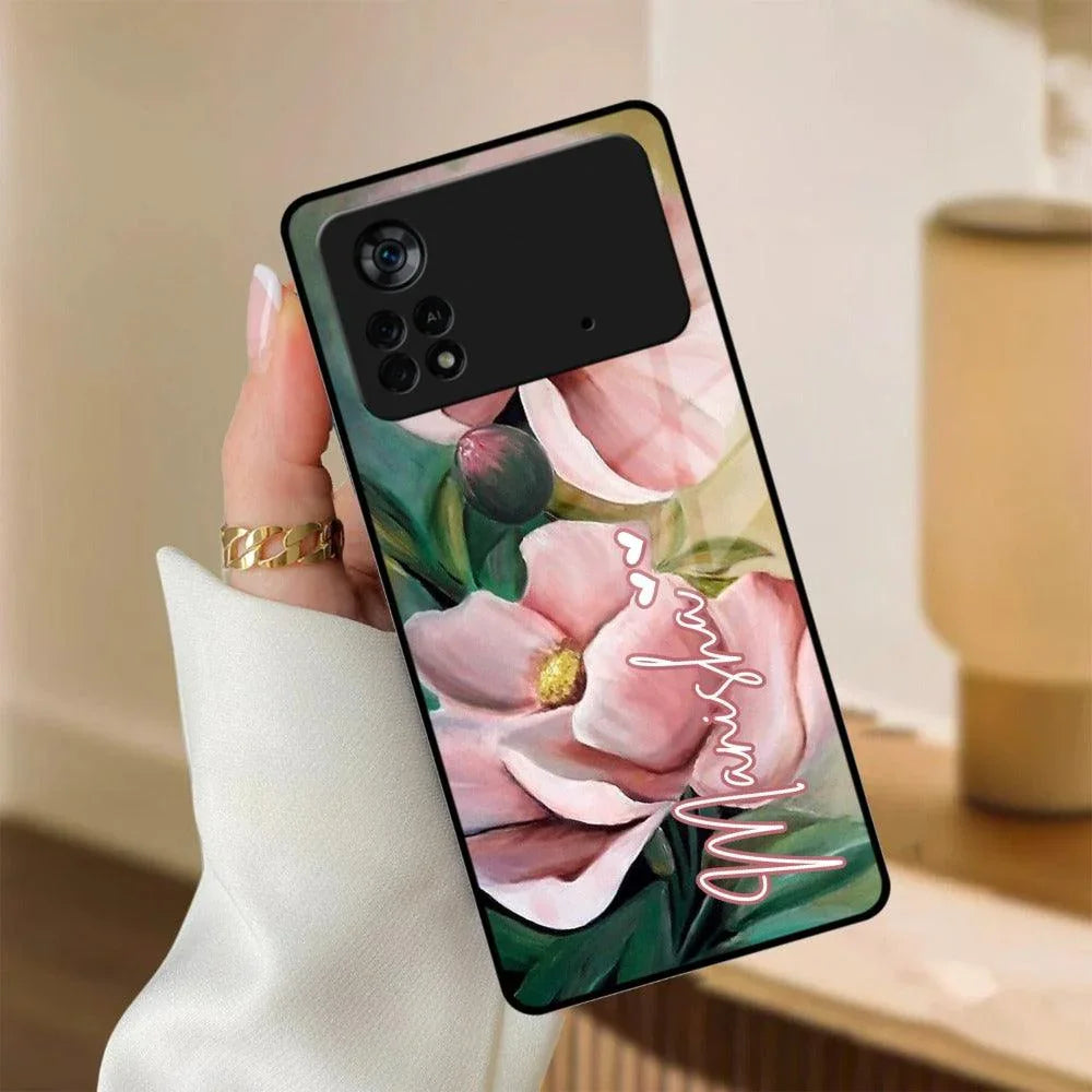 Paint Floral Poster Glass Case Cover For Poco - ShopOnCliQ