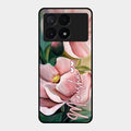 Paint Floral Poster Glass Case Cover For Poco X6 Pro 5G