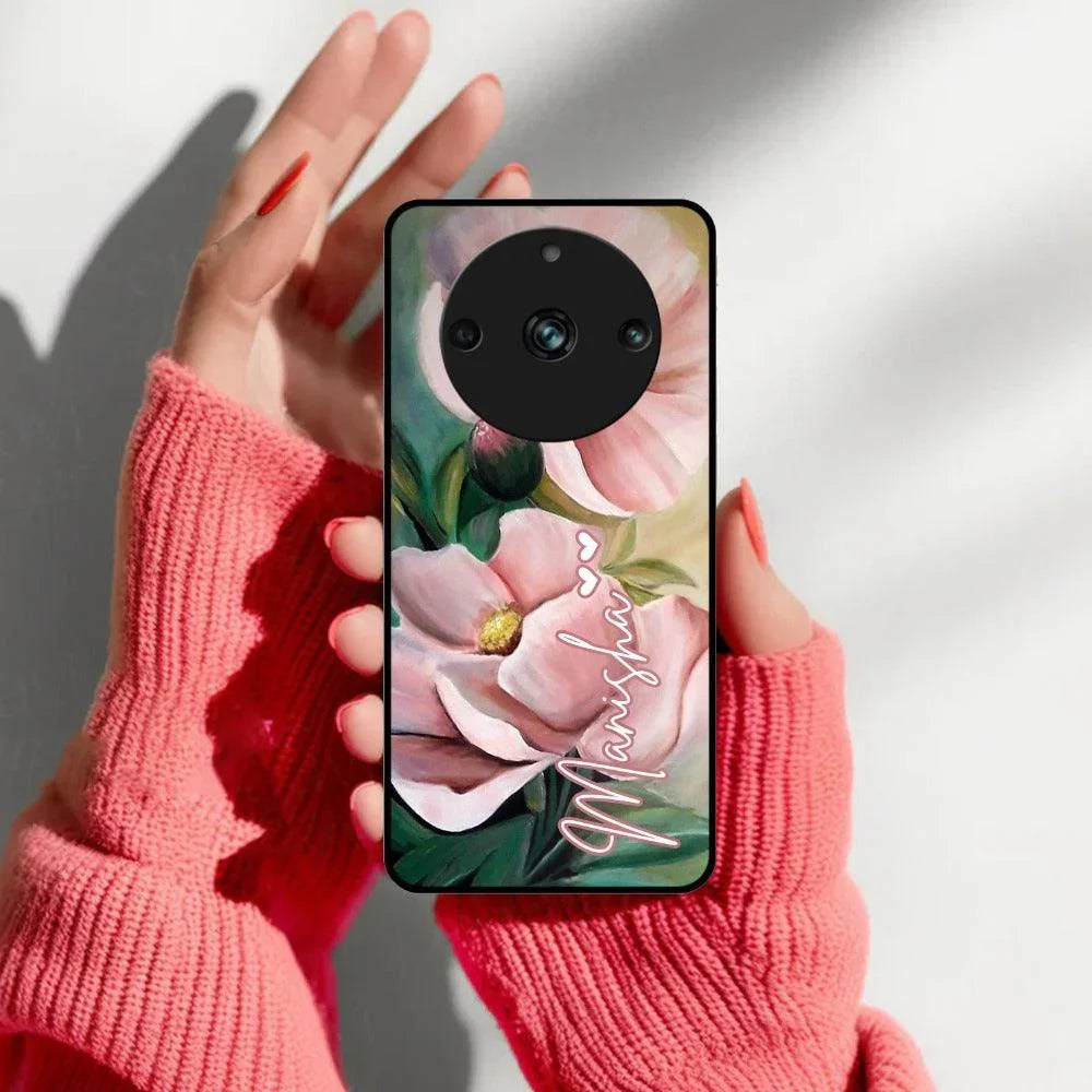 Paint Floral Poster Glass Case Cover For Realme/Narzo - ShopOnCliQ