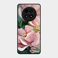 Paint Floral Poster Glass Case Cover For Realme 13 5G