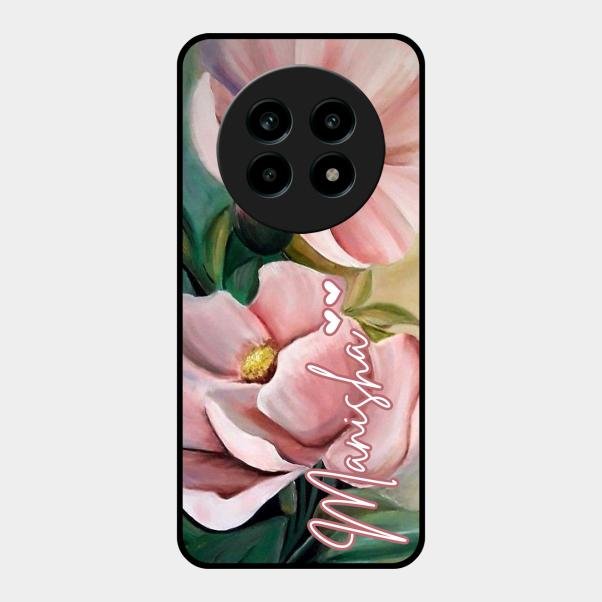 Paint Floral Poster Glass Case Cover For Realme 13 Pro Plus 5G