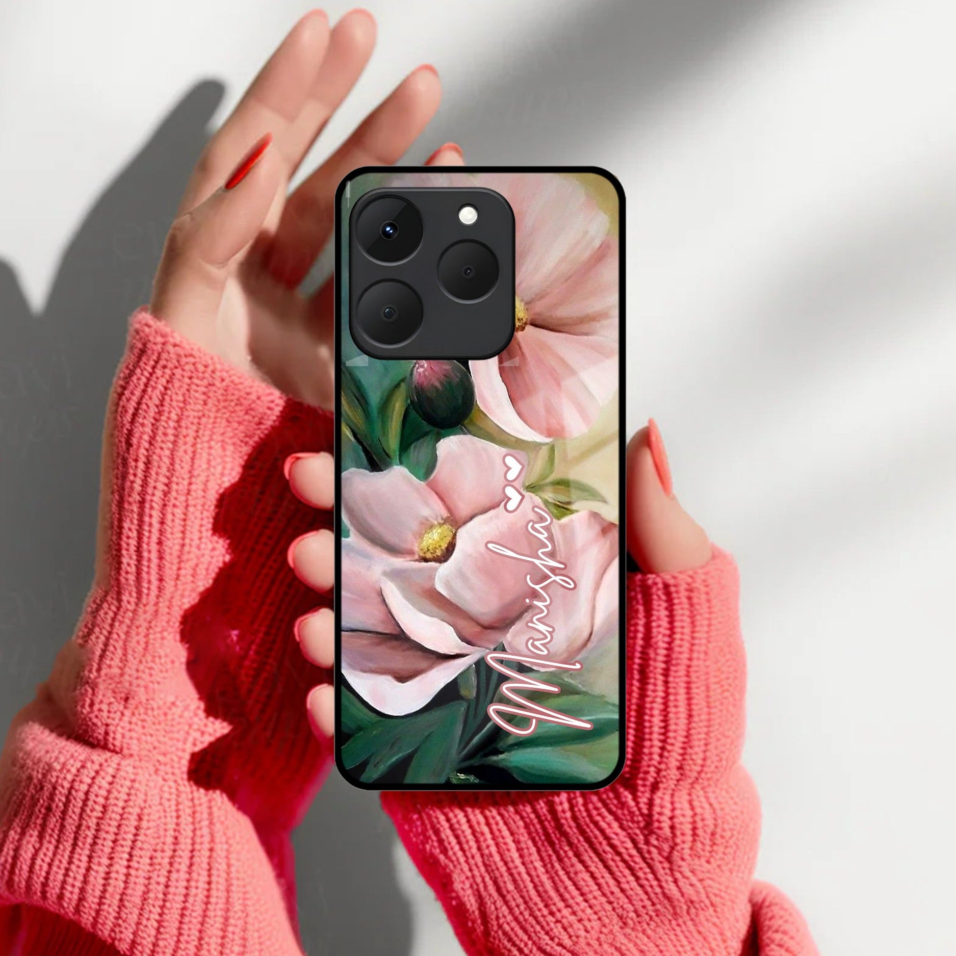 Cow Print Glass Phone Case And Cover For Realme/Narzo