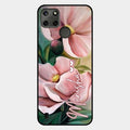 Paint Floral Poster Glass Case Cover For Realme C25Y